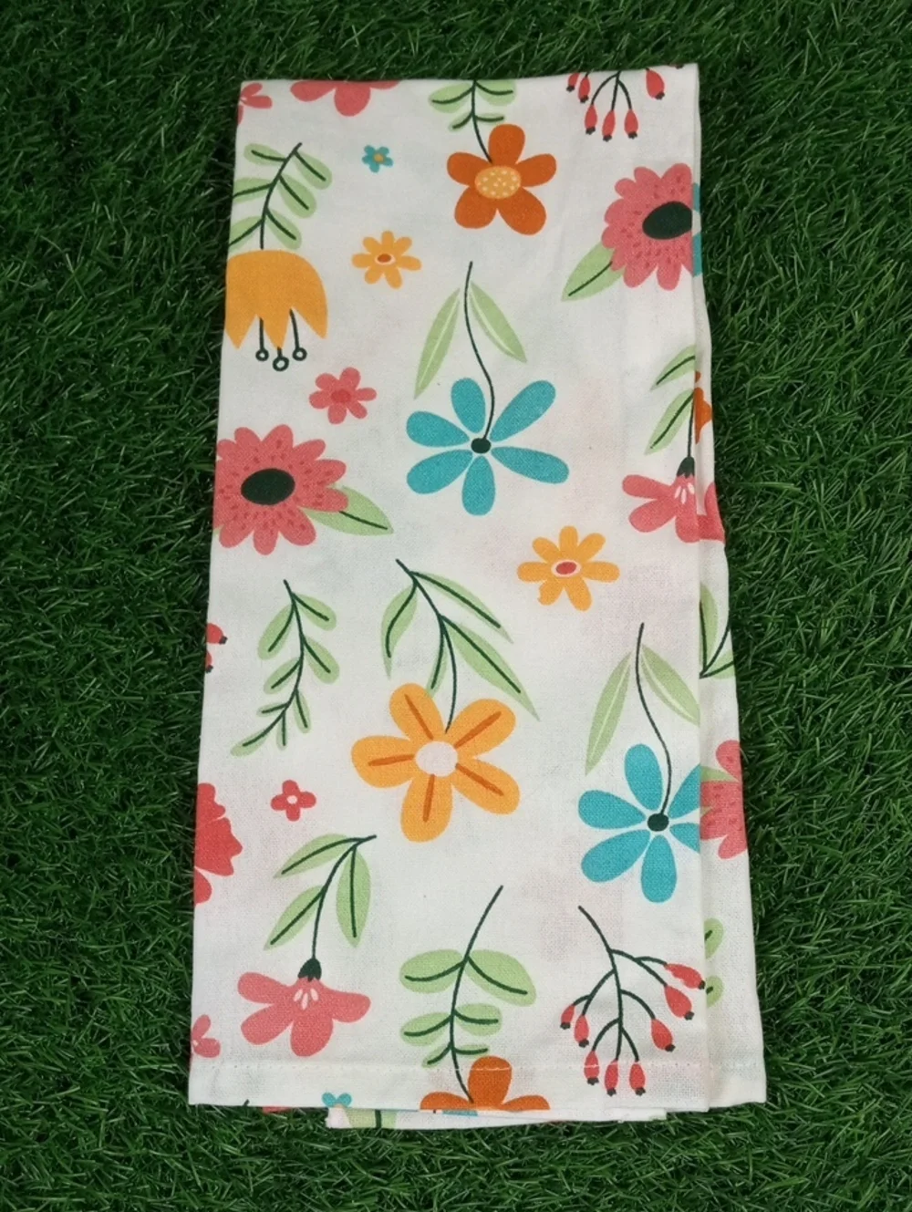 ⛱️🍒 Floral & Stripe Kitchen Dishtowel Set